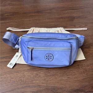 New Tory Burch Nylon Belt Bag in Pale Iris